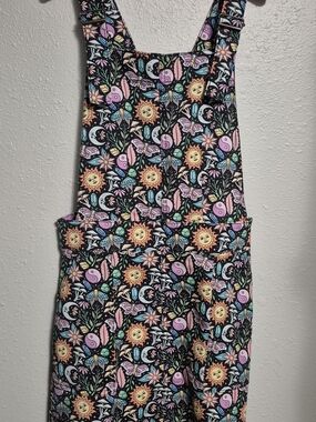 Run and Fly Boho Summer Print Pinafore Dress